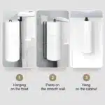 Toilet Paper Holder with Storagefor Tissue Wall Mounted Over The Tank Toilet Paper Holder Organizer Self Adhesive Toilet