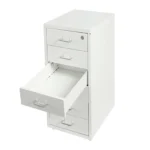 6 Drawer File Cabinet with Lock, Vertical Filing Storage Cabinets with Wheels Metal Rolling Organizer for Home Office Study