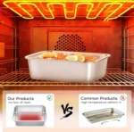Thickened Stainless Steel Deep Pan Multifunction Roast Chicken Salad Cake Cookie Bakeware for Brownie Bread Meat Baking Pan