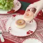 Creative Christmas Ceramic Cookies Jar Rectangular Dinner Plate Round Santa Claus Tableware Household Dessert Fruit Snack