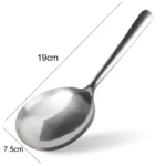 Stainless Steel Serving Spoons Dining Soup Rice Spoon with Drain Hole Heat Insulated Handle Kitchen Utensils Restaurant