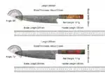 AMBER Kitchen Knife Set VG10 Damascus Steel Chef Knife Kitchen Accessories Professional Chef knives Cooking Tools Wood