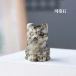 Obsidian Cat Crystal Figurines Cat Gifts Decor Gifts for Mom Women Men Lucky Cute Cat Statue Room Desk Decor - Image 17