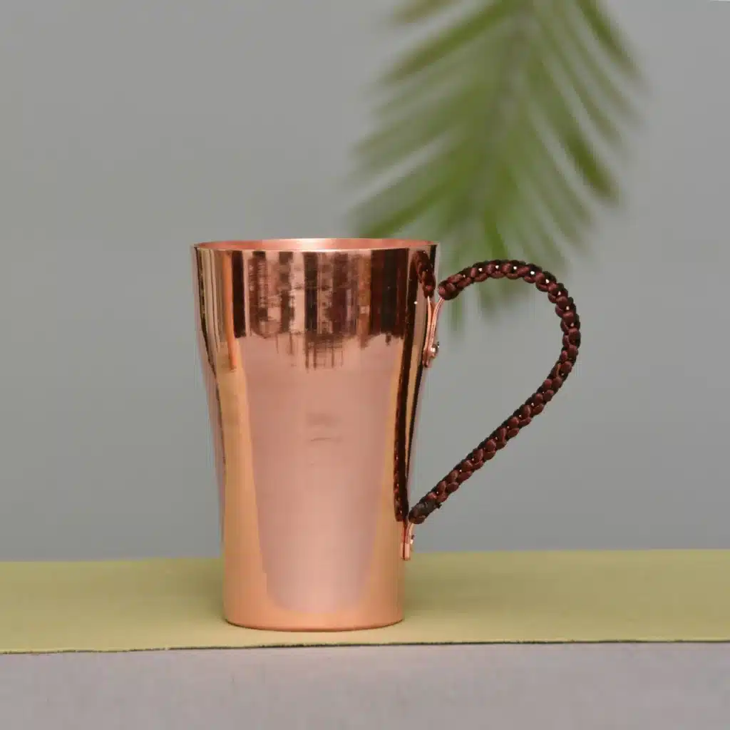 Copper Coffee Mug Handmade Pure Copper Cup 400ml Water Mug Drinkware For Tea Large Drinking Cup Fast Shipping