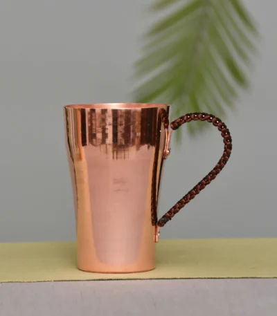 Copper Coffee Mug Handmade Pure Copper Cup 400ml Water Mug Drinkware For Tea Large Drinking Cup Fast Shipping