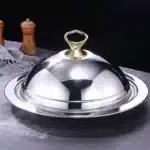 Big Dinner Dessert Plate with Lid Salad Plate Dinnerware seafood lobster Serving Dish Round Plate with Dome Cover Steak tray
