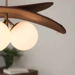 2026 Wabi Sabi Wicker Hanging Chandelier Light Fixture Vintage Glass Bubble Pendant Lamp For Dining Room Bedroom Living Room