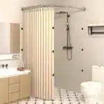 Toilet Non-porous Corner Magnetic Folding Invisible Shower Curtain Waterproof and Mildew-proof Thickened Shower Partition