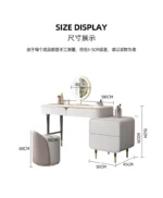Goldoma Modern Vanity Table with Mirror and Stool – in a cozy room setting