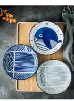 Japanese Ceramic Plate Household Turnip Plate Deep Plates Shallow Plate Turnip Dish Restaurant Hotel Creative Tableware