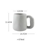 300/600ml Japanese Stoneware Retro Coffee Mug Breakfast Milk Oatmeal Cups Office Couple Water Mug Design Style Mug Birthday