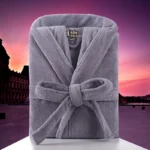 Cotton Hooded Bathrobe Men 100%Long Terry Towel Big and Tall Towel Bathrobe Male Terry Cloth Bath Robe Sleeping Dressing