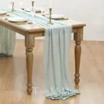 2-10Meters Pure Cotton Table Runner Retro Burr Texture Gauze Cloth Dining Vintage Wedding Party Christmas Linen Decoration