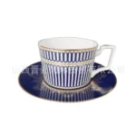 European Geometric Pattern Ceramic Dinner Plate Restaurant Hotel Tableware Bone China Dishes Steak Pasta Plate Kitchen