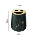 Matte Gold Ceramics Bathroom Set Decor Soap Dispenser Toothbrush Holder cup Soap Dish tray Mouthwash Cup bathroom Washing