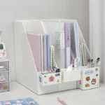 Desktop Book Storage Box Stationery Organizer Desk Storage Rack Bookshelf Pen Holder Organiser Cute Book Stand Bookcase File