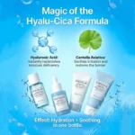 Centella Hyalu-Cica and Poremizing Travel Kit,Toner, Ampoule Serum,Face Moisturizer Cream and Night Sleeping Pack Mini 4pcs