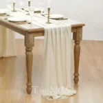 2-10Meters Pure Cotton Table Runner Retro Burr Texture Gauze Cloth Dining Vintage Wedding Party Christmas Linen Decoration