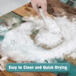Vintage Reclaimed Wood Diatomite Bath Mat Super Absorbent Quick-Dry Non-slip for Bathroom Floor – close-up detail