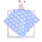 1Pcs 25x25cm Love Heart Cotton Children Kids Bathroom Small Square Face Towel Water Absorbent Soft Cloth - Image 14