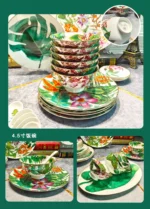Tropical Rainforest Series Western Food Plate, Rice Bowl, Soup Pot, Tableware, Wizard of Oz Bone Porcelain Tableware, Gift