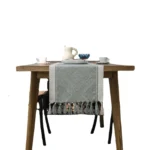 Table Runner Nordic Jacquard Geometric Table Flag Tassel Fashion Tea Flag Dining Flag Long Polyester Cotton Tablecloth