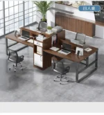78 Inch Extra Long Desk, Double Desk with 2 Drawers, Two Person Desk Long Computer Desk with Storage Shelves, Writing Table