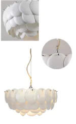 Nordic Ceramic Chandelier Luxury Led Pendant for Living Room Atmosphere Lamp Restaurant Ceiling Light Decor Lámpara De Techo