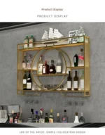 Wall Mount Wine Rack Bottle Wine Bar Cabinet Holder Adapt Single Miniature Black Cup Glass Storage Wine Cabinet Decor Szafeczki - Image 17