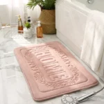 Inyahome High Quality Rectangle Bath Mat Bathroom Bedroom Non-slip Mats Foam Rug Shower Carpet for Bathroom Kitchen Bedroom