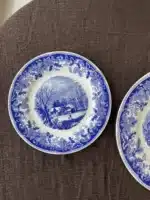 American country style winter snow scenery, glazed color steak, pasta, dinner plate, afternoon tea, coffee cup, plate