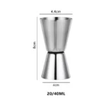 20/40ml Cocktail Bar Stainless Steel Jigger Double Spirit Measuring Cup For Home Bar Party Club Accessories Barware Tools
