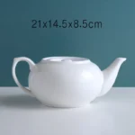 Ceramic Kettle European Style Simple White Coffee Pot Water 700-1000ml Teapot Hotel Water Ware Home Bar Decoration Drinkware