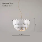 Nordic Ceramic Chandelier Luxury Led Pendant for Living Room Atmosphere Lamp Restaurant Ceiling Light Decor Lámpara De Techo
