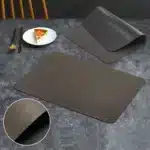 Luxury Placemat Leather Waterproof Double Layer Cowhide Western Food Mat Hotel Insulation Mat Placemats for Dinning Table