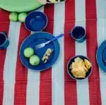 Camping Enamel Tableware Set: Plates, Bowls, Mugs High Quality 24 piece Enamel Tableware Set 24-Piece Enamel Tableware Set