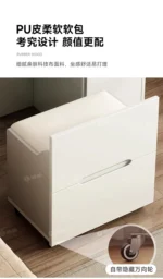 Modern white LED vanity dresser with mirror and stool - complete makeup table set for bedroom | Goldoma