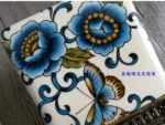 Bathroom Accessories Vintage Flower Ceramic Toothbrush Holder Bathroom Couple Toothbrush Toothpaste Storage Holder Bathroom