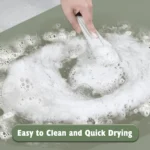 Green Diatomite Bath Mat Non-Slip Quick Dry Super Absorbent Shower Mat Washable Bathroom Mat - Image 3