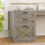 Farmhouse 67" L Shaped Desk with 3 Drawers, Executive Desk, Home Office Desks with Storage Shelves, Corner Computer,