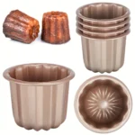 6PCS Canele Cake Molds Non-stick Aluminum DIY Dessert Keluli Cupcake Muffin Pan for Baking Enthusiasts Profession Bakeware NEW