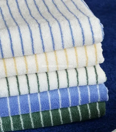 Striped Geometric Rhombuses Cotton Towels Soft Absorbent Face Towel Combed Long Staple Kids Hands Towel Adult Bath Household