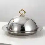 Big Dinner Dessert Plate with Lid Salad Plate Dinnerware seafood lobster Serving Dish Round Plate with Dome Cover Steak tray