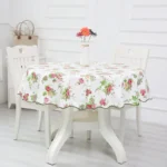 PVC Hotel Waterproof and Oil Proof Large Round Tablecloth Hotel Plastic Round Table Cloth Wash Free and Scald Proof Table