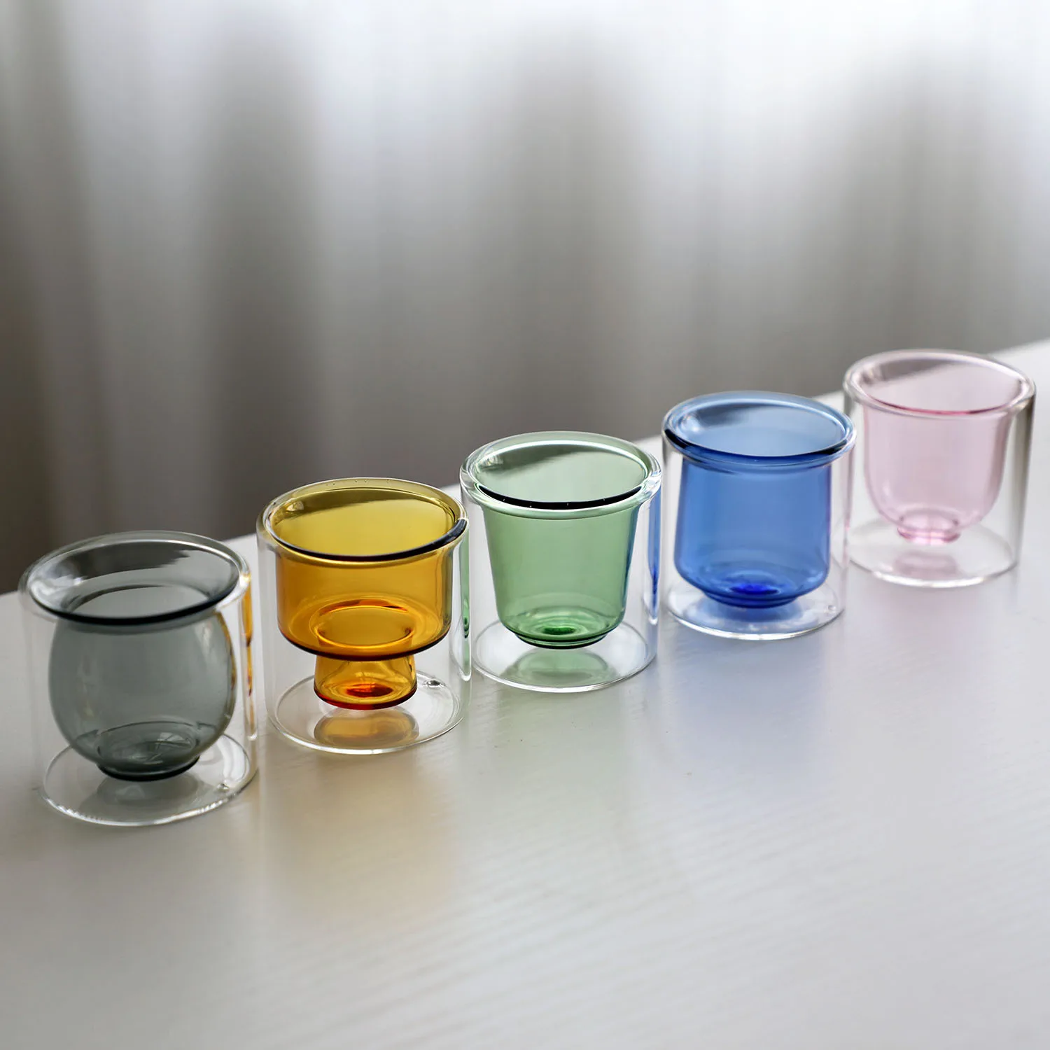 70ML Double Wall Insulated Glass Cup Clear Espresso Coffee Mugs Handmade Beer Mug Tea Milk glass Whiskey Glass Cups Drinkware