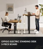 71 Inch Executive Electric Standing Desk, Height Adjustable Desk with Power Outlet & 1.38" Thick 3-Piece Desktop,,