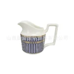 European Geometric Pattern Ceramic Dinner Plate Restaurant Hotel Tableware Bone China Dishes Steak Pasta Plate Kitchen