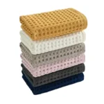 1Pc 30x30cm 100% Cotton Plaid Striped Washcloth Home Bathroom Adult Square Soft Face Towel - Image 11
