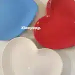 Cartoon Cute Heart Shaped Ceramic Plate Shaped Love Salad Plate Home Breakfast Bread Omelette Dishes Tableware Kitchen