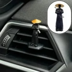 3PCS Mini Samurai Statue Set - Perfect for Car Dashboard Desk Decor – close-up detail